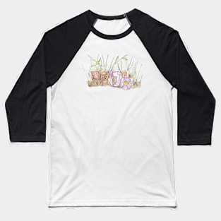 Garden Snails, a Brick and some Pansies. Baseball T-Shirt